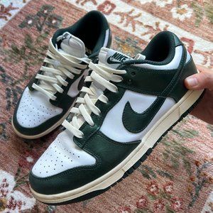 Nike Women's Sneakers - White and Forest Green
